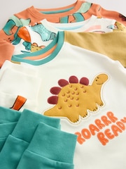 Multi Dino 3 Pack Snuggle Pyjamas (9mths-10yrs) - Image 7 of 9