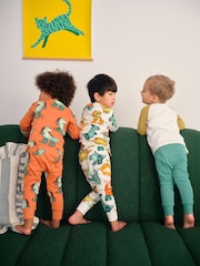 Multi Dino 3 Pack Snuggle Pyjamas (9mths-10yrs) - Image 8 of 9