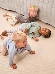 Pisani pasteli - Komplet 3 pižam sproščenega kroja (9mesecev-8let) - Slika 2 iz 3