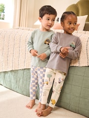 Pisani pasteli - Komplet 3 pižam sproščenega kroja (9mesecev-8let) - Slika 3 iz 3