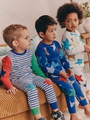 Multi Star Snuggle Pyjamas 3 Pack (9mths-10yrs) - Image 3 of 15
