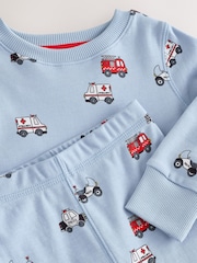 Dark Red/Blue Emergency Vehicle Mini Snuggle Pyjamas 3 Pack (9mths-10yrs) - Image 10 of 10