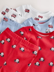 Dark Red/Blue Emergency Vehicle Mini Snuggle Pyjamas 3 Pack (9mths-10yrs) - Image 7 of 7