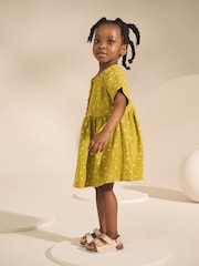 Olive Green Short Sleeve Jersey Summer Dress (3mths-7yrs) - Image 2 of 7