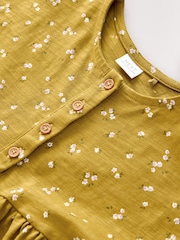 Olive Green Short Sleeve Jersey Summer Dress (3mths-7yrs) - Image 6 of 7
