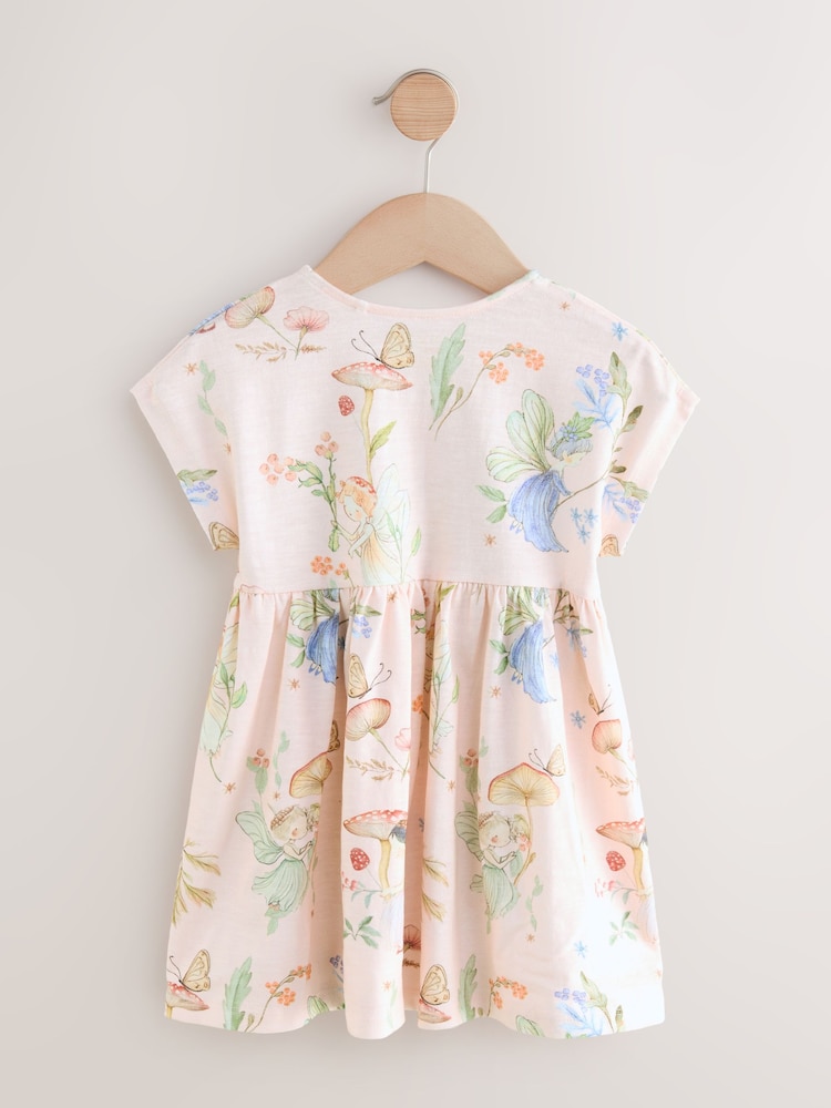Cream Fairy Short Sleeve Jersey Summer Dress (3mths-7yrs) - Image 5 of 7