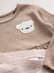 Neutral Bear Long Sleeve Dress and Leggings Set (3mths-7yrs) - Image 4 of 4
