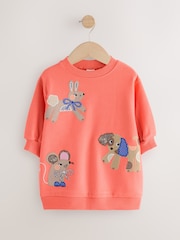 Red Character Relaxed Sweat Dress (3mths-7yrs) - Image 5 of 8