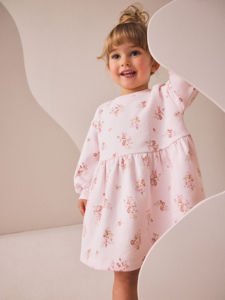 Crema floral - Sweat Dress (3mths-7yrs) - Imagen 1 de 7