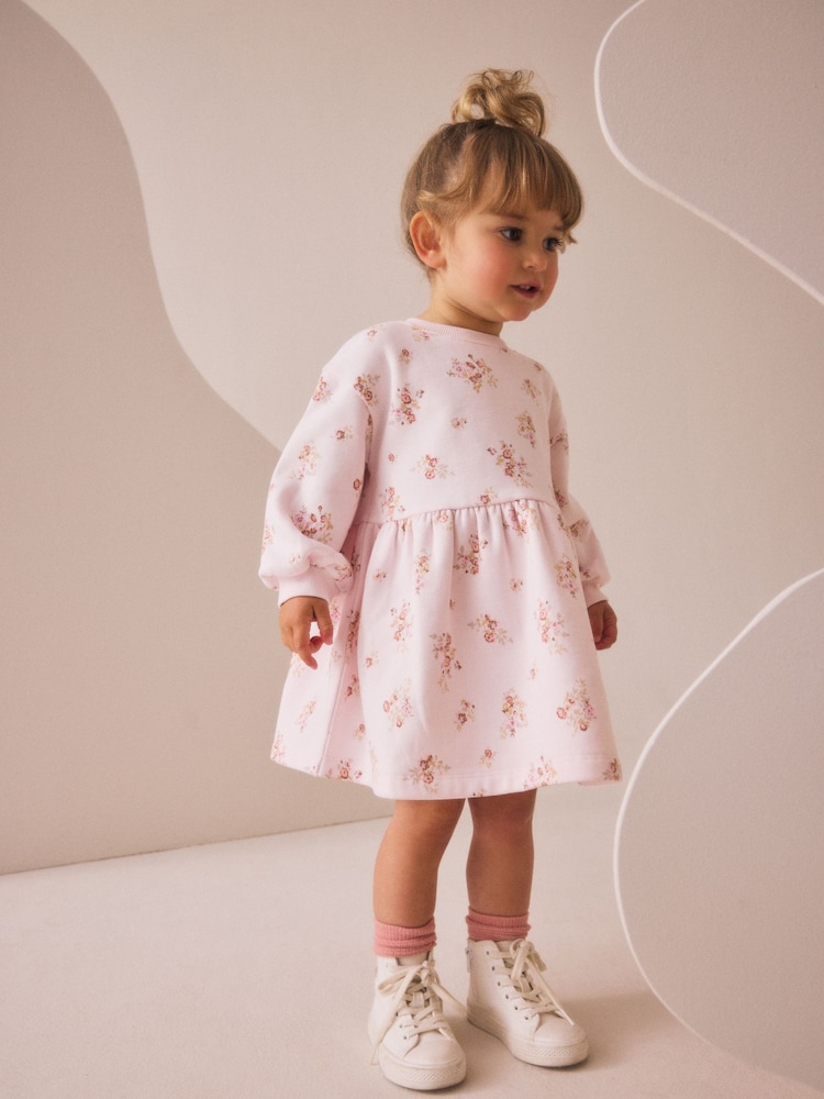 Crema floral - Sweat Dress (3mths-7yrs) - Imagen 2 de 7