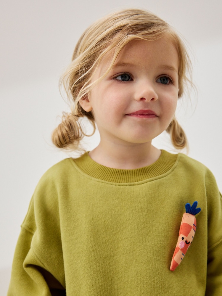 Green Carrot Mesh Skirt Sweat Dress (3mths-7yrs) - Image 2 of 7 Green Carrot Mesh Skirt Sweat Dress (3mths-7yrs) - Image 2 of 7