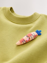 Green Carrot Mesh Skirt Sweat Dress (3mths-7yrs) - Image 6 of 7