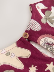 Red Christmas Long Sleeve Tiered Dress (3mths-7yrs) - Image 7 of 7