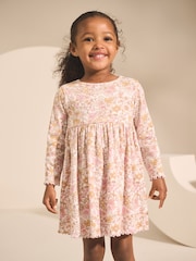 Floral Long Sleeve Ribbed Dress (3mths-7yrs) - Image 1 of 8