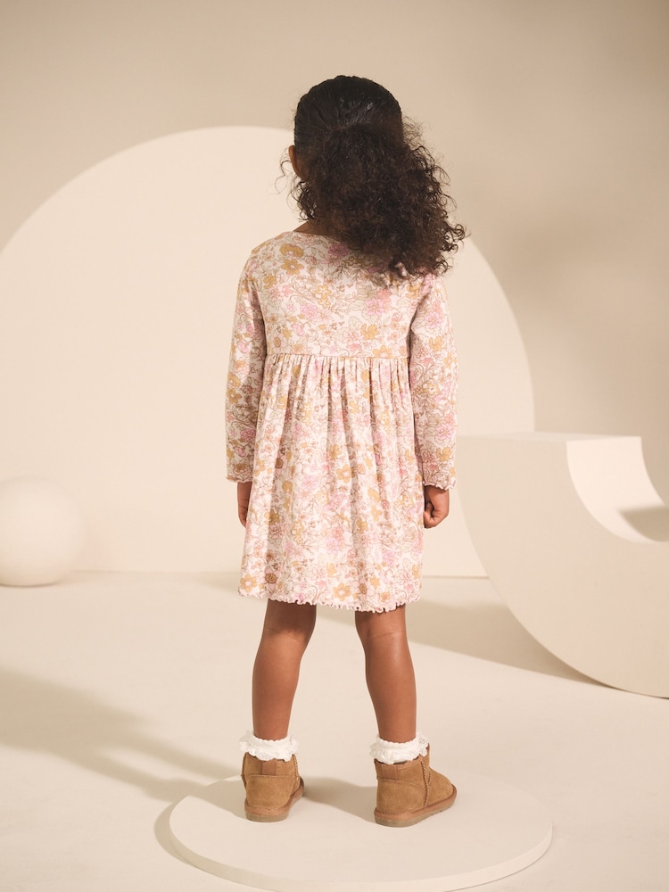 Floral Long Sleeve Ribbed Dress (3mths-7yrs) - Image 2 of 8