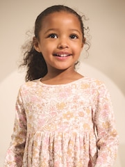 Floral Long Sleeve Ribbed Dress (3mths-7yrs) - Image 4 of 8