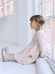 Pink Fairy Long Sleeve Embellished Dress (3mths-7yrs) - Image 3 of 9