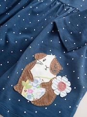 Blue Guinea Pig Long Sleeve Embellished Dress (3mths-7yrs) - Image 7 of 7