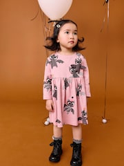Pink Halloween Long Sleeve Embellished Dress (3mths-7yrs) - Image 1 of 7