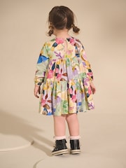 Bright Floral Long Sleeve Tiered Dress (3mths-7yrs) - Image 2 of 8