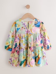 Bright Floral Long Sleeve Tiered Dress (3mths-7yrs) - Image 6 of 8