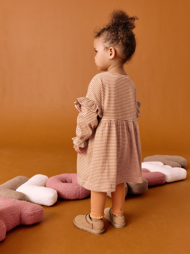 Orange Pumpkin Long Sleeve Dress and Leggings Set (3mths-7yrs) - Image 2 of 8