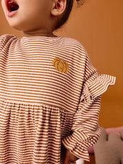 Orange Pumpkin Long Sleeve Dress and Leggings Set (3mths-7yrs) - Image 3 of 8