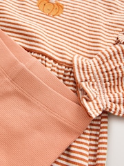 Orange Pumpkin Long Sleeve Dress and Leggings Set (3mths-7yrs) - Image 8 of 8