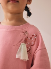 وردي جنية - Dropped Waist Sweat Dress (3mths-7yrs) - صورة 4 من 8