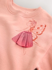 وردي جنية - Dropped Waist Sweat Dress (3mths-7yrs) - صورة 7 من 8