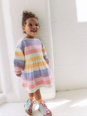 Rainbow Striped Sweat Dress (3mths-7yrs) - Image 1 of 12