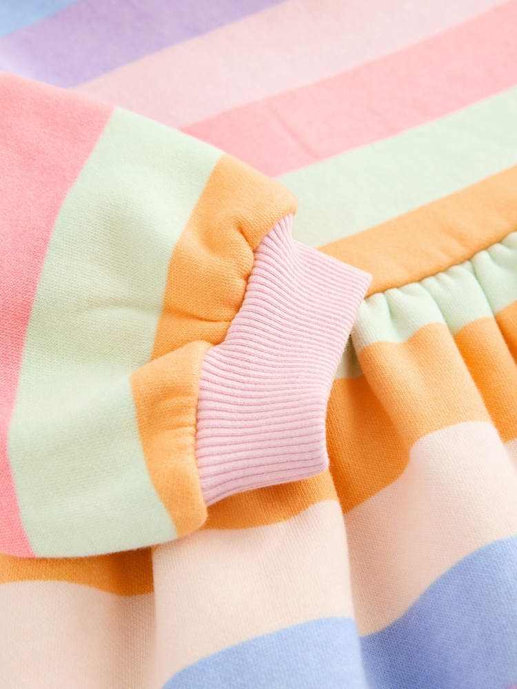 Rainbow Striped Sweat Dress (3mths-7yrs) - Image 12 of 12