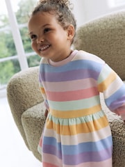 Rainbow Striped Sweat Dress (3mths-7yrs) - Image 2 of 12