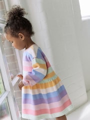Rainbow Striped Sweat Dress (3mths-7yrs) - Image 3 of 12