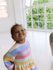 Rainbow Striped Sweat Dress (3mths-7yrs) - Image 6 of 12
