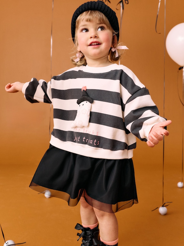 Halloween Sweat Party Dress (3mths-7yrs) - Image 1 of 3 Halloween Sweat Party Dress (3mths-7yrs) - Image 1 of 3