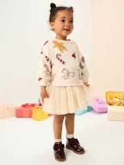 Neutral Christmas - Sweat Partykleid (3 Monate - 7 Jahre)​​​​​​​ - Bild 1 von 7