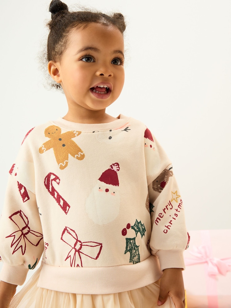 Neutral Christmas - Sweat Partykleid (3 Monate - 7 Jahre)​​​​​​​ - Bild 2 von 7
