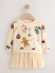 Neutral Christmas - Sweat Partykleid (3 Monate - 7 Jahre)​​​​​​​ - Bild 4 von 7