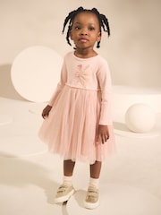 Pink Fairy Long Sleeve Mesh Party Dress (3mths-7yrs) - Image 3 of 8