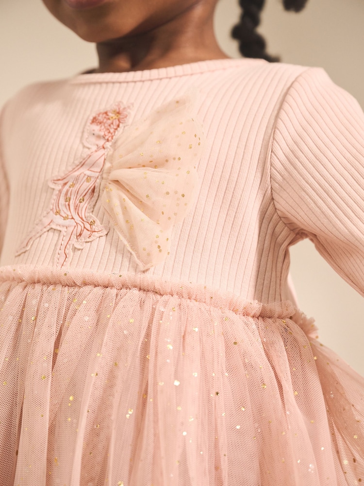 Buy Pink Fairy Long Sleeve Mesh Party Dress (3mths-7yrs) from Next USA