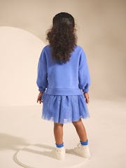Blue Sequin Sweat Party Dress (3mths-7yrs) - Image 2 of 4