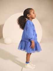 Blue Sequin Sweat Party Dress (3mths-7yrs) - Image 4 of 4