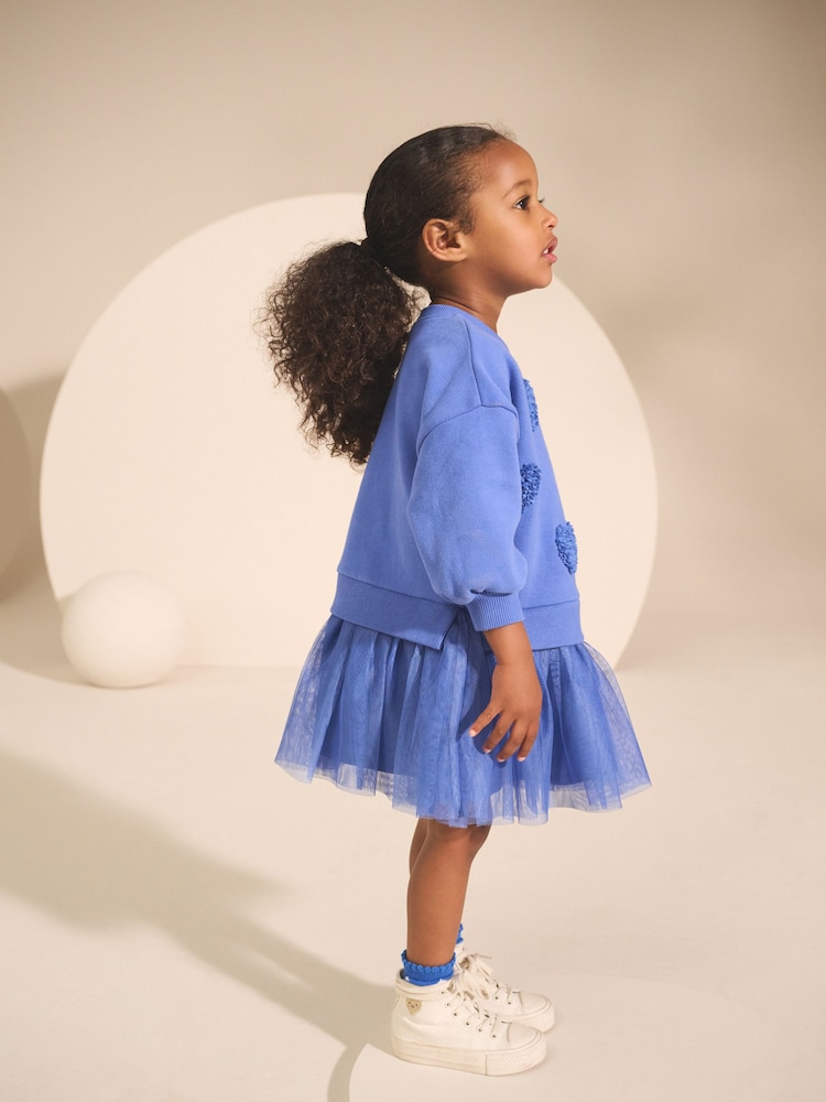 Blue Sequin Sweat Party Dress (3mths-7yrs) - Image 4 of 4
