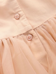 Blush Pink Sleeveless Bow Mesh Dress (3mths-7yrs) - Image 8 of 8