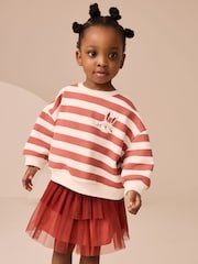 Orange Striped Long Sleeve Top and Skirt Set (3mths-7yrs) - Image 1 of 4