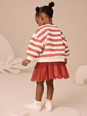 Orange Striped Long Sleeve Top and Skirt Set (3mths-7yrs) - Image 3 of 4