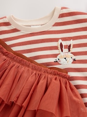 Orange Striped Long Sleeve Top and Skirt Set (3mths-7yrs) - Image 5 of 8