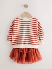 Orange Striped Long Sleeve Top and Skirt Set (3mths-7yrs) - Image 7 of 8