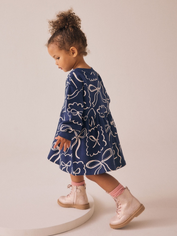 Lazo azul marino - Sweat Dress (3mths-7yrs) - Imagen 2 de 7
